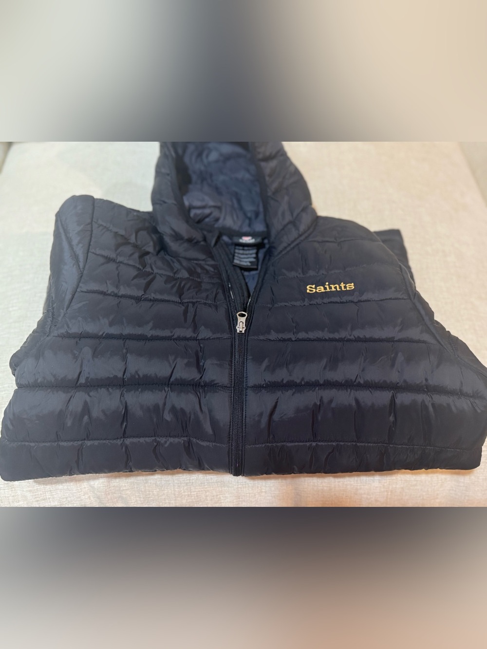 Saints Kids' Lightweight Quilted Puffer Jacket - Black